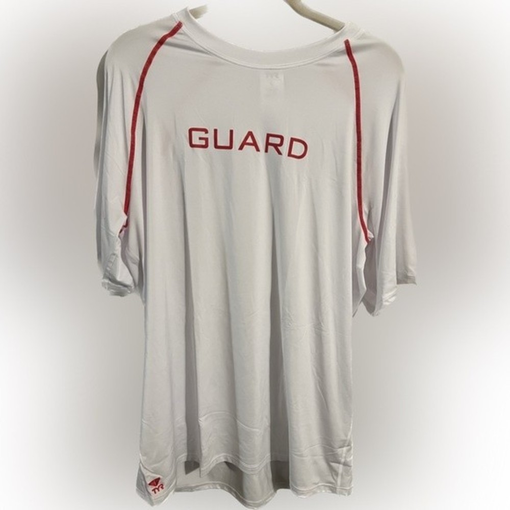 NWT TYR Men’s Rash Guard Lifeguard Guard Rash Guard Swim Shirt Size L